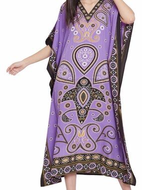 GYPSIEBLU PURPLE PAISLEY KAFTAN NWT